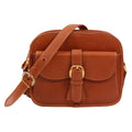 Gucci Vintage Sherry Line Leather Brown Shoulder Bag Gold