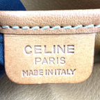Celine Macadam Pattern Half Moon Leather Brown Light Handbag Gold — view 4