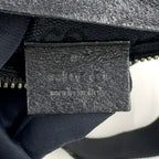 Gucci GG Canvas Leather Black Belt Bag Silver — view 4