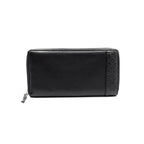 Gucci Mistral Micro Guccissima Leather Black Wallet Silver