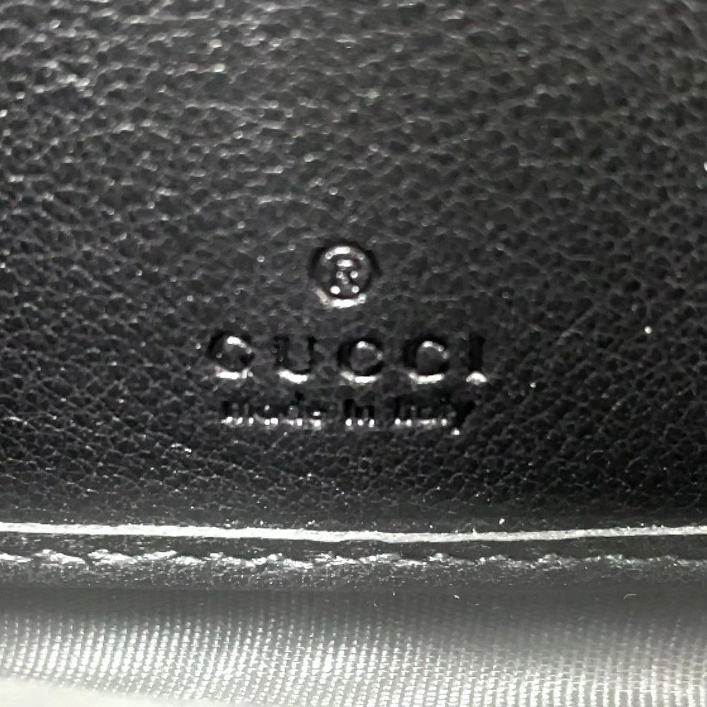 Gucci Mistral Micro Guccissima Leather Black Wallet Silver — view 4