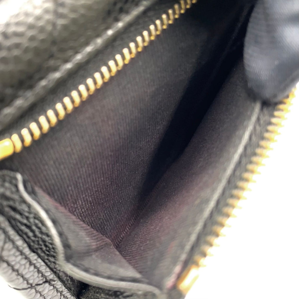 Chanel Classic Small Flap Wallet Random Caviar Leather Black Trifold Gold — view 7