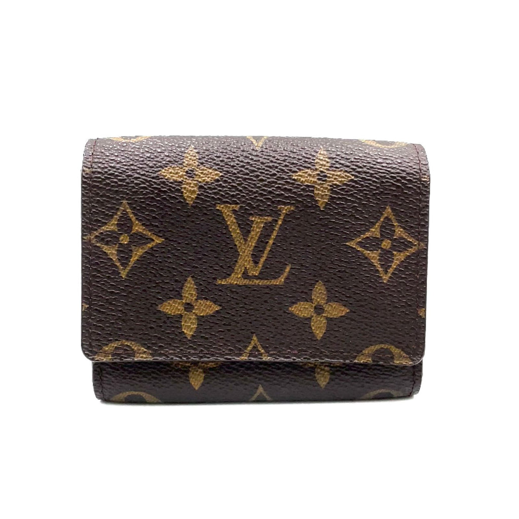 Louis Vuitton Envelope Carte de Visite Monogram Leather Brown Card Case