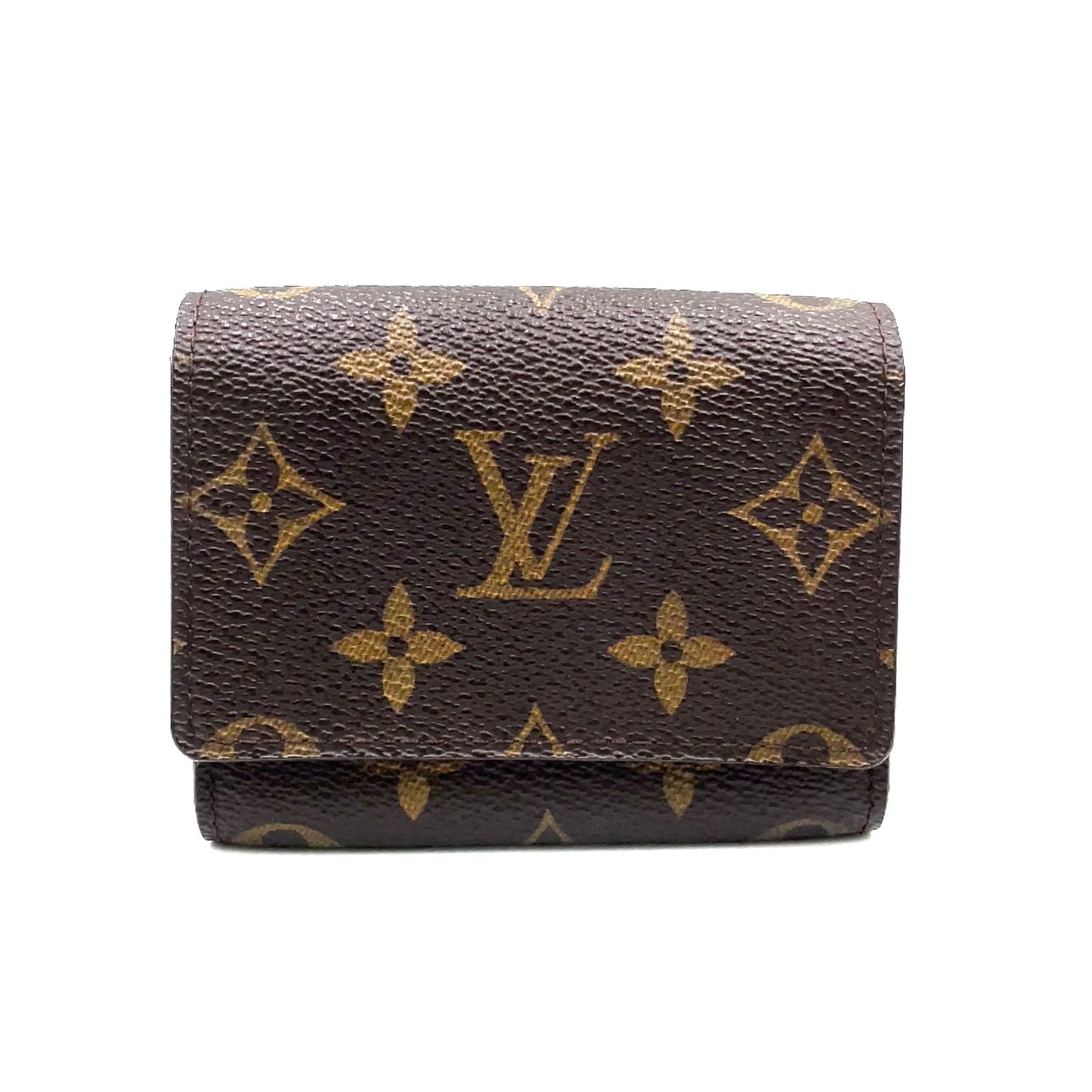 Louis Vuitton Envelope Carte de Visite Monogram Leather Brown Card Case