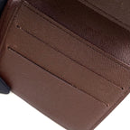 Louis Vuitton Portefeuille Elise Damier Ebene Leather Brown Hook Wallet Gold — view 9