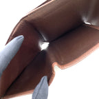 Louis Vuitton Portefeuille Elise Damier Ebene Leather Brown Hook Wallet Gold — view 5