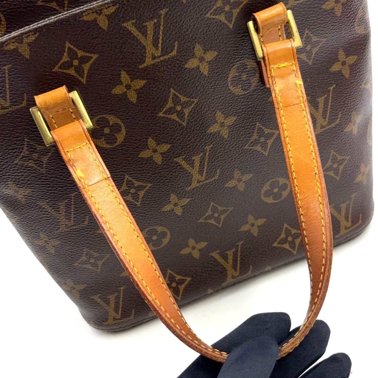 Louis Vuitton Vavin PM Monogram Leather Brown Light Handbag Gold — view 8