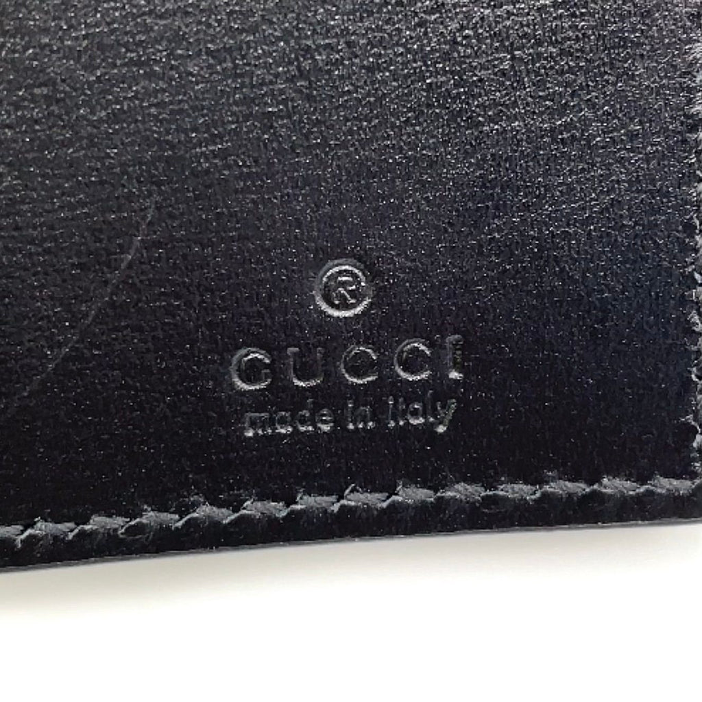 Gucci GG Marmont Leather Black Key Case Silver Key Holder — view 4