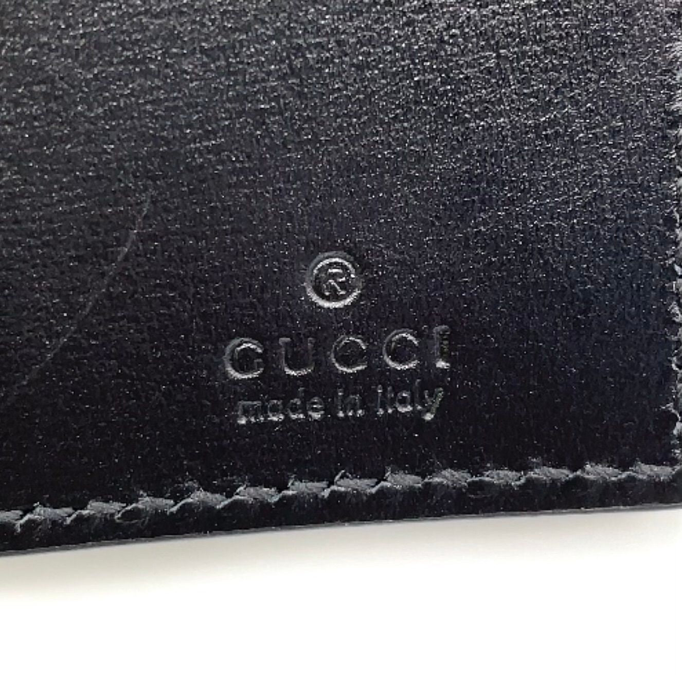 Gucci GG Marmont Leather Black Key Case Silver Key Holder — view 4