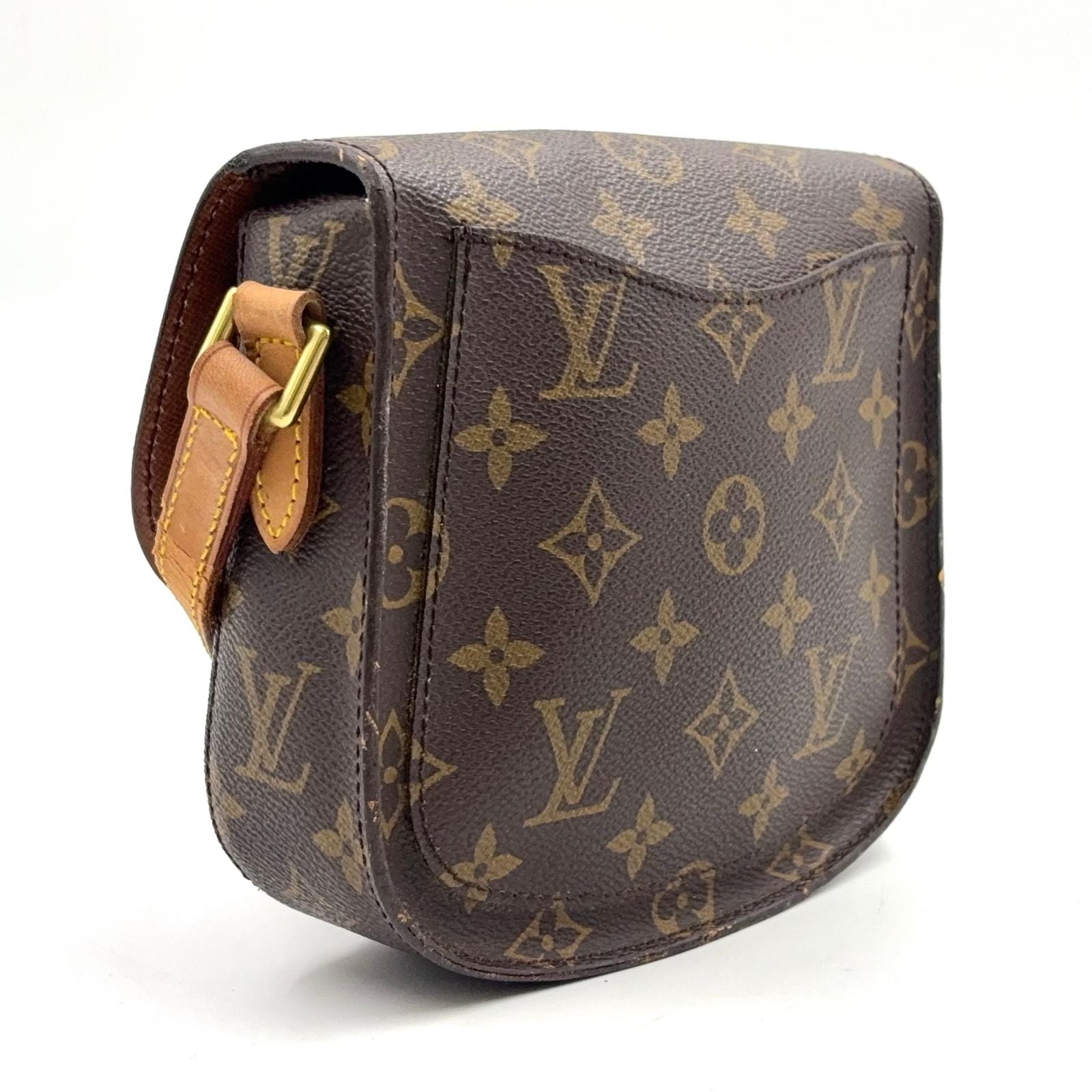 Louis Vuitton Saint Cloud PM Monogram Leather Brown Light Shoulder Bag Gold — view 2