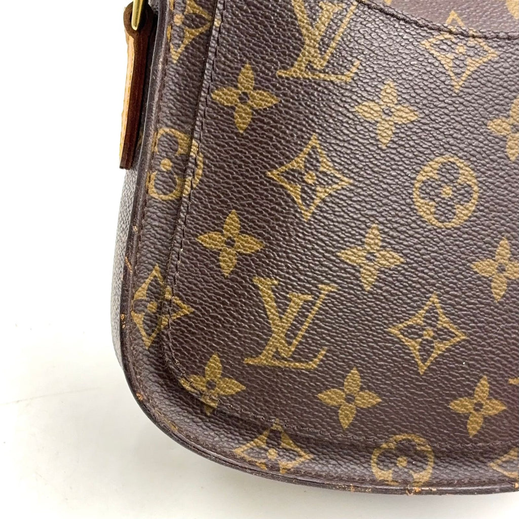 Louis Vuitton Saint Cloud PM Monogram Leather Brown Light Shoulder Bag Gold — view 5