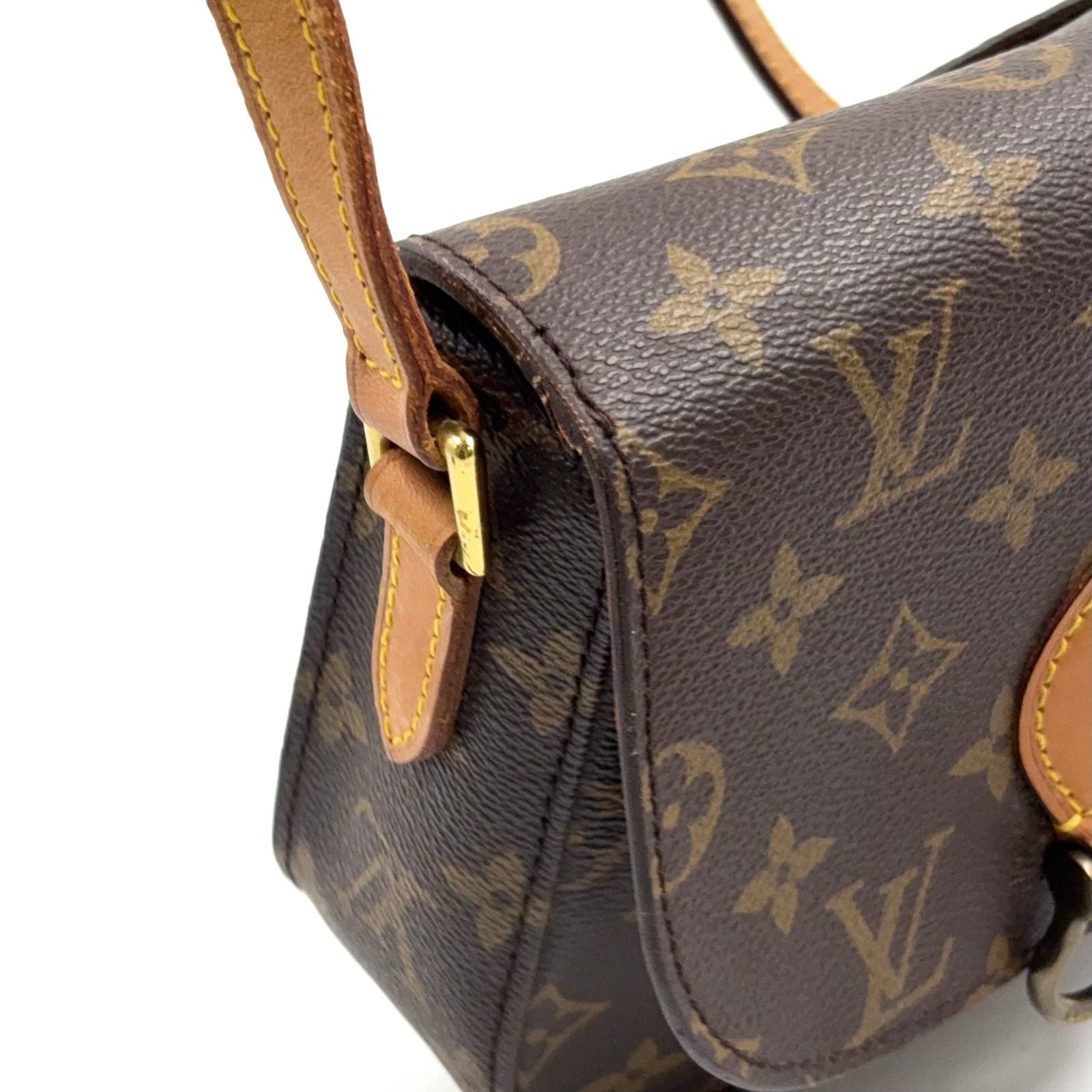 Louis Vuitton Saint Cloud PM Monogram Leather Brown Light Shoulder Bag Gold — view 9