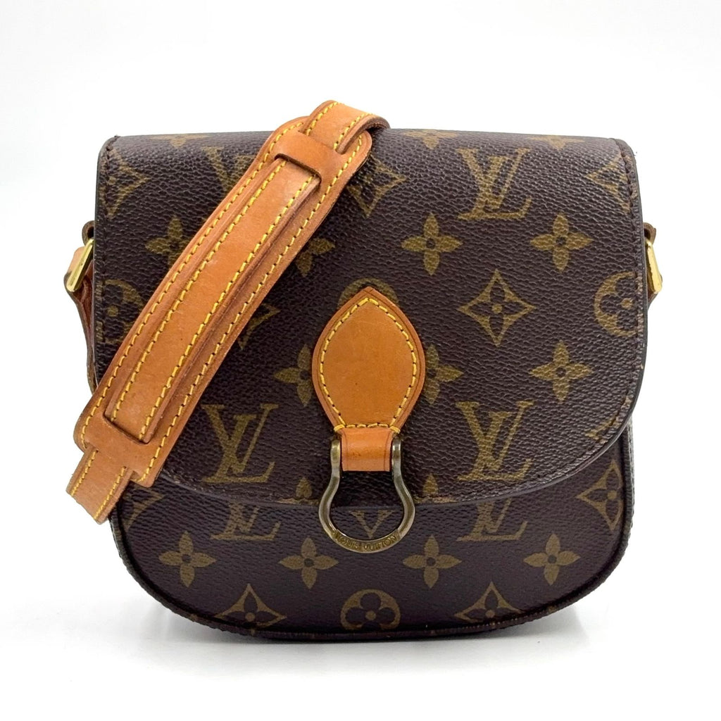 Louis Vuitton Saint Cloud PM Monogram Leather Brown Light Shoulder Bag Gold