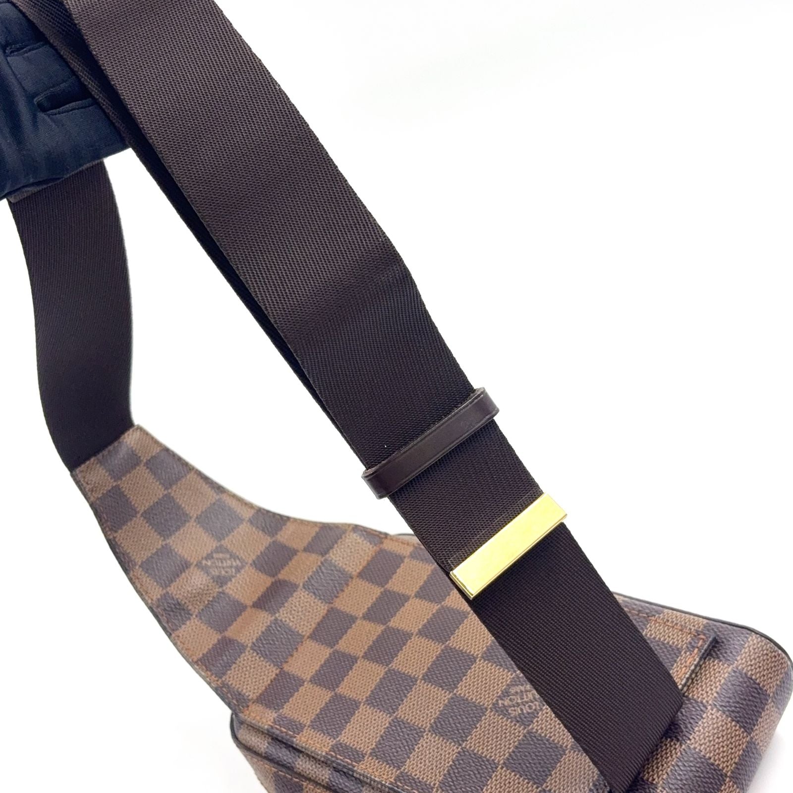 Louis Vuitton Damier Geronimos Brown Belt Bag Gold — view 8