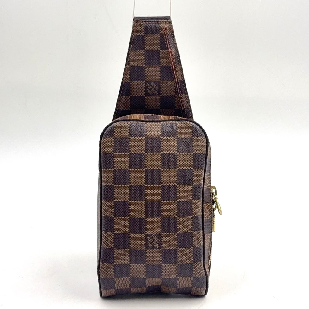 Louis Vuitton Damier Geronimos Brown Belt Bag Gold