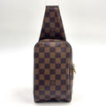 Louis Vuitton Damier Geronimos Brown Belt Bag Gold