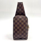 Louis Vuitton Damier Geronimos Brown Belt Bag Gold