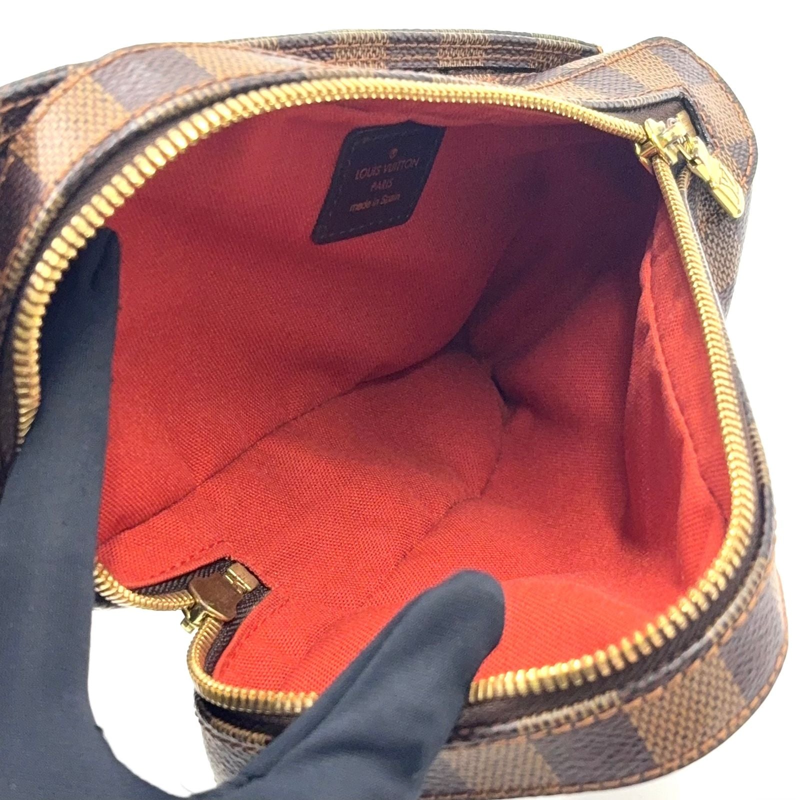 Louis Vuitton Damier Geronimos Brown Belt Bag Gold — view 3