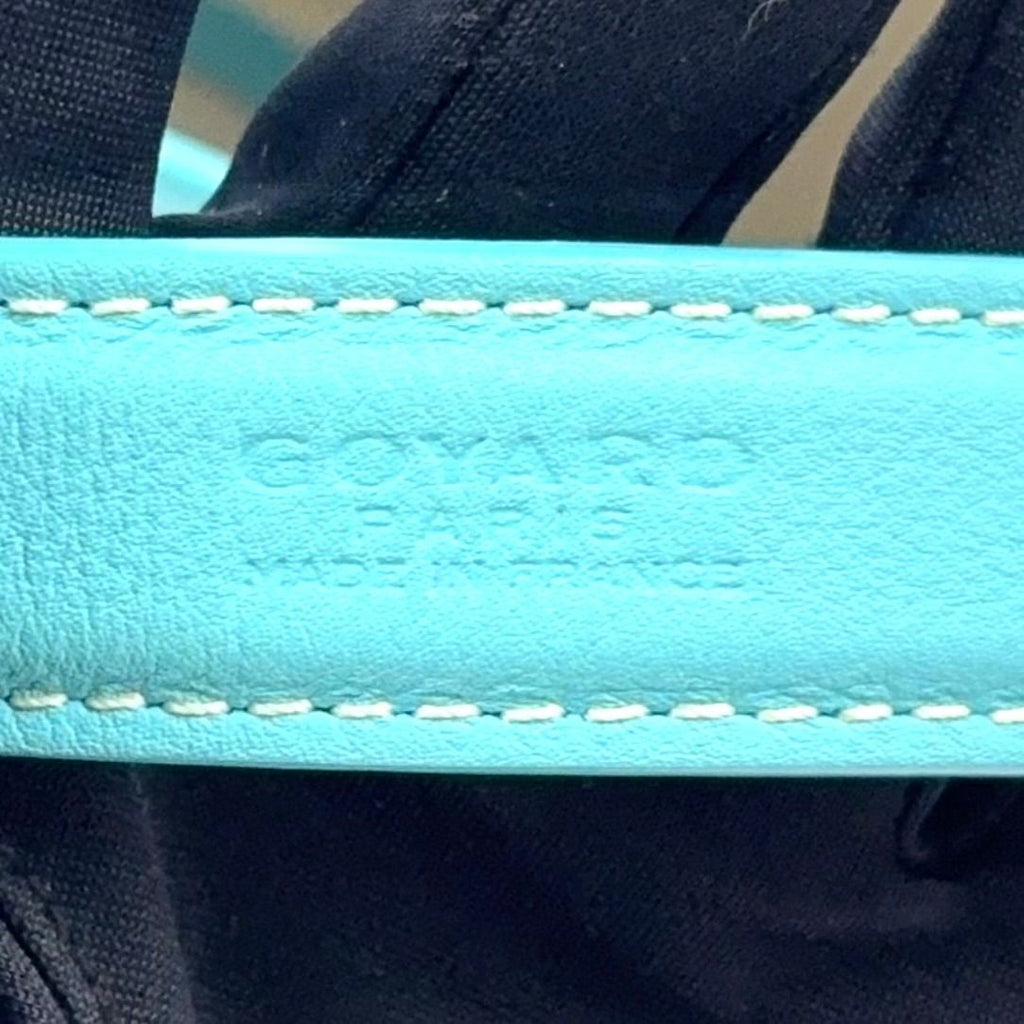 Goyard Bella PM Leather Turquoise Blue Tote Silver — view 4