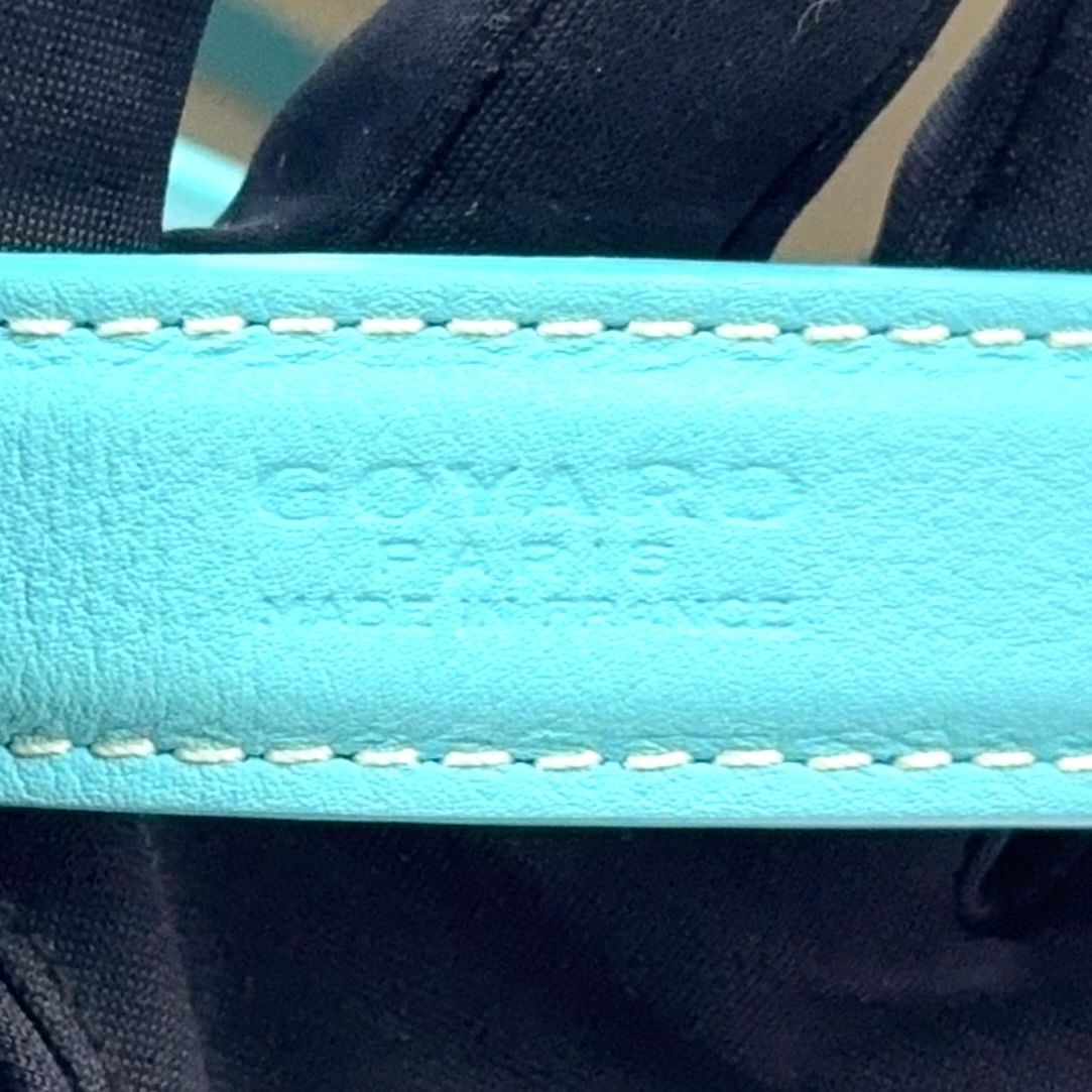 Goyard Bella PM Leather Turquoise Blue Tote Silver — view 4