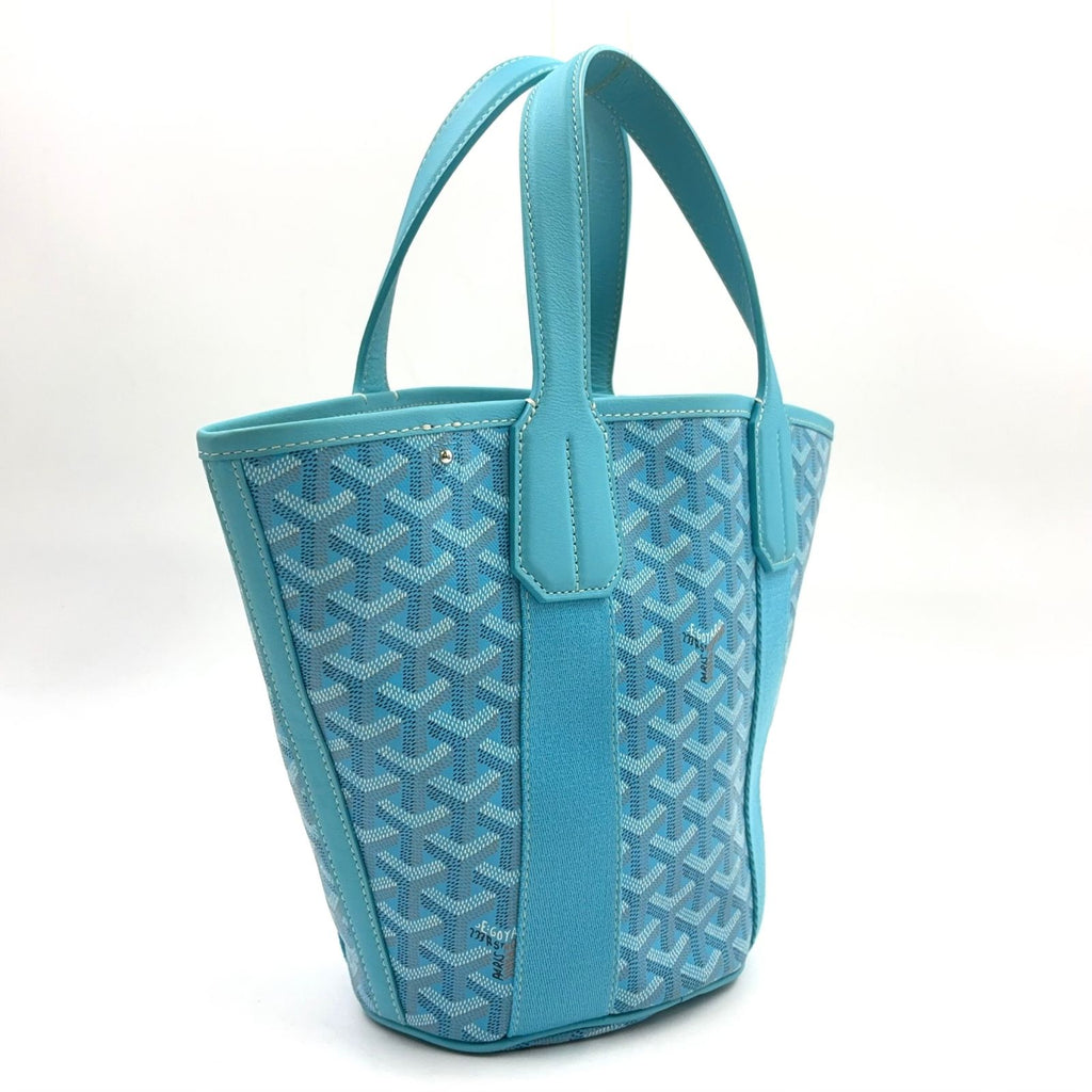 Goyard Bella PM Leather Turquoise Blue Tote Silver — view 2