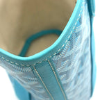 Goyard Bella PM Leather Turquoise Blue Tote Silver — view 8