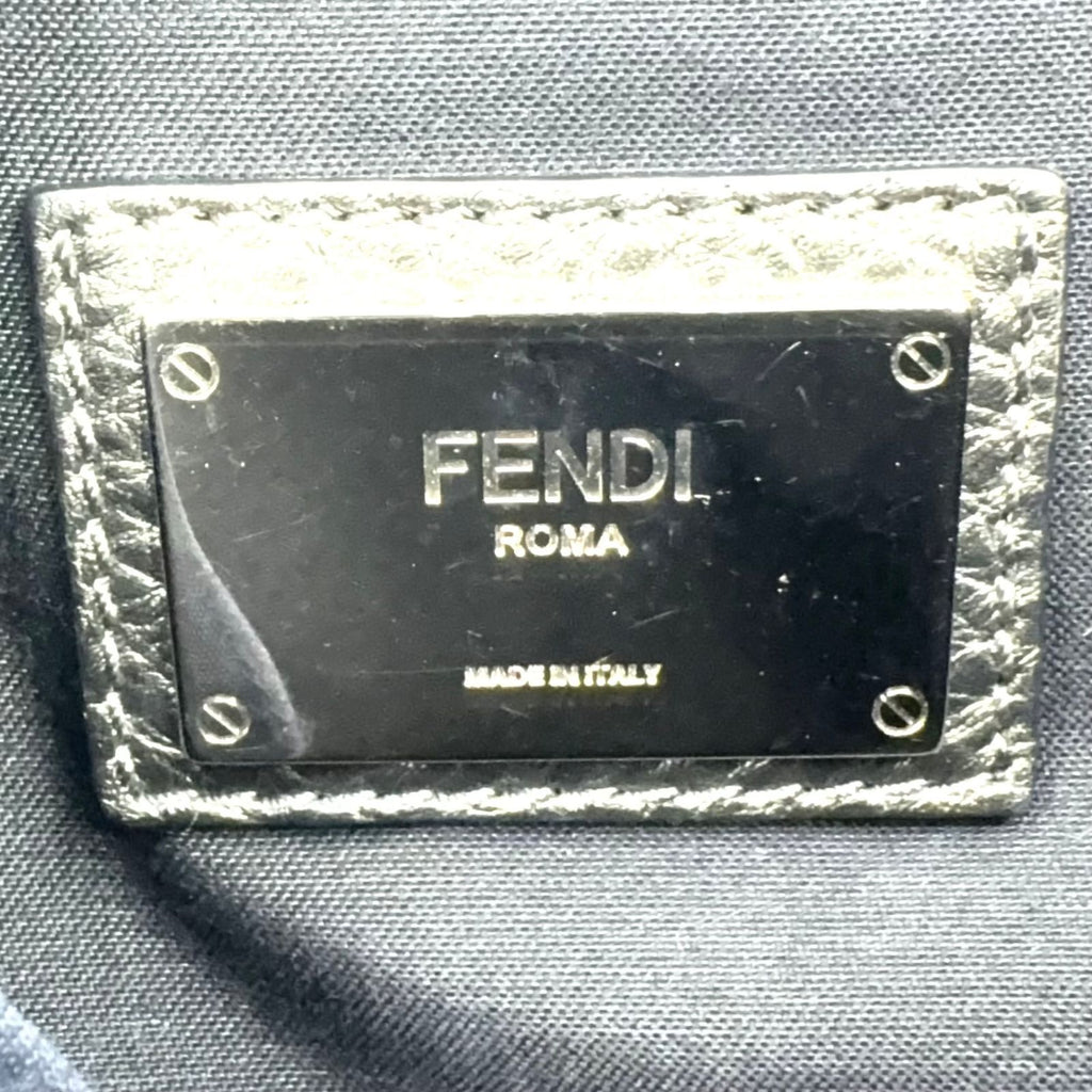 Fendi Bugs Monster Eye Leather Gray White Belt Bag Silver — view 4