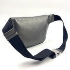 Fendi Bugs Monster Eye Leather Gray White Belt Bag Silver — view 2
