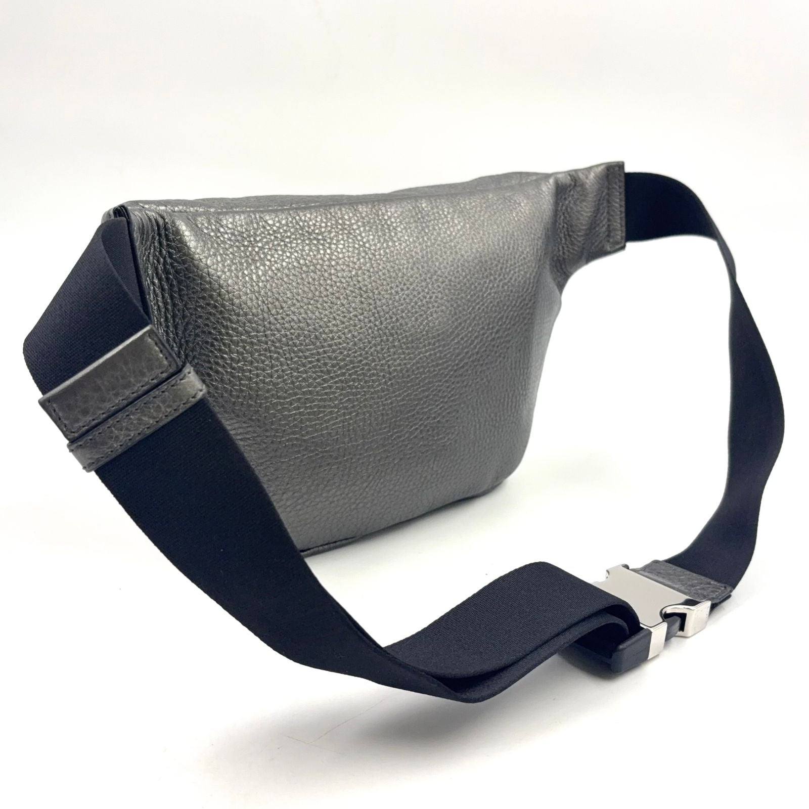 Fendi Bugs Monster Eye Leather Gray White Belt Bag Silver — view 2