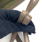 Prada Tessuto Nylon Leather Khaki Green Tote Silver — view 5