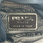 Prada Tessuto Nylon Leather Khaki Green Tote Silver — view 4