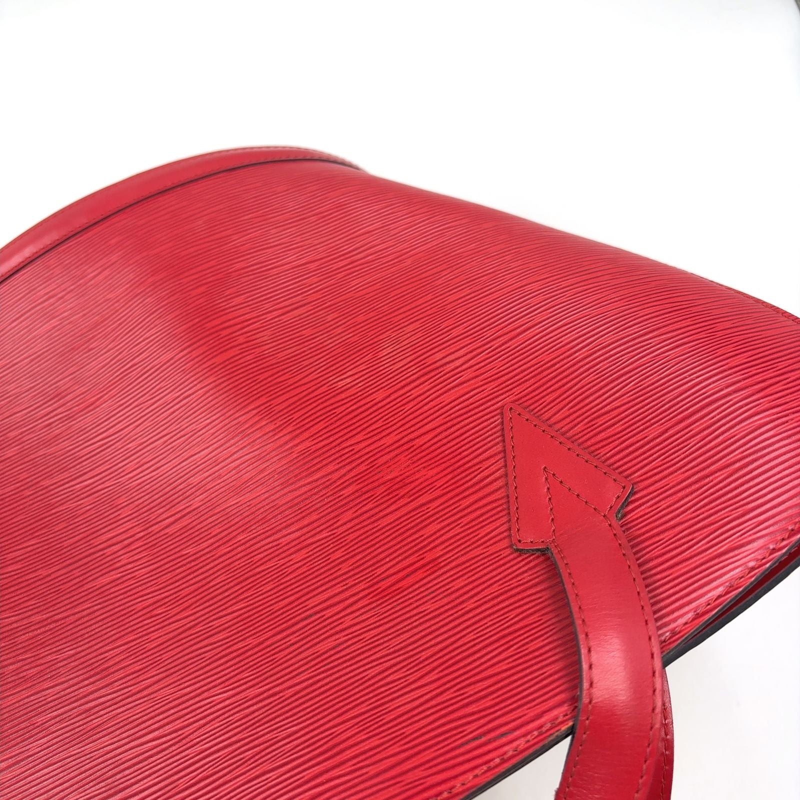 Louis Vuitton Saint Jacques Shopping Epi Castilian Red Leather Shoulder Bag Gold — view 9