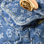 Louis Vuitton Monogram Denim Venice Canvas Backpack Blue Gold — view 7