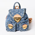 Louis Vuitton Monogram Denim Venice Canvas Backpack Blue Gold