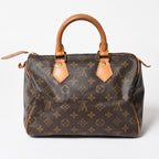 Louis Vuitton Speedy 25 Handbag Monogram Leather Brown Gold — view 2