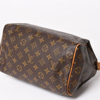 Louis Vuitton Speedy 25 Handbag Monogram Leather Brown Gold — view 8
