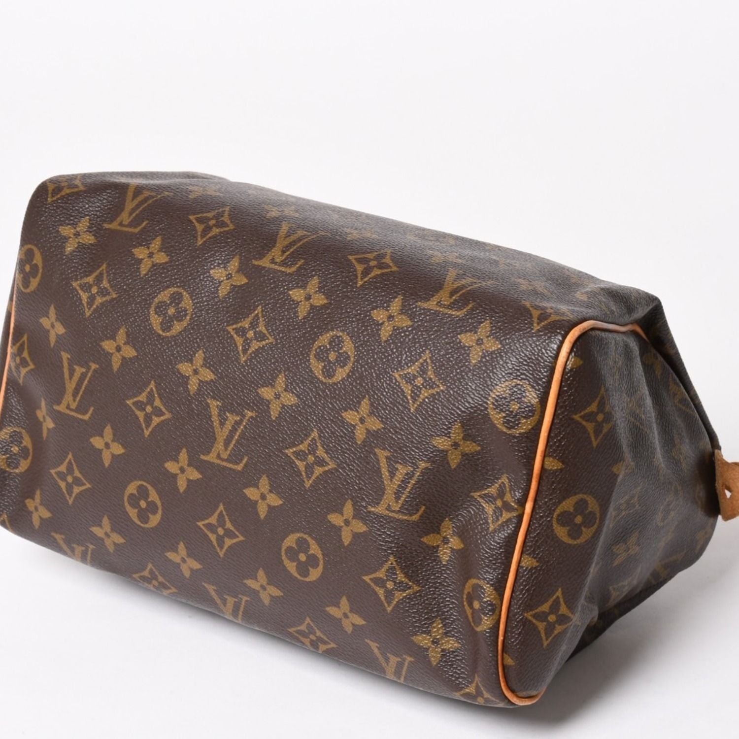 Louis Vuitton Speedy 25 Handbag Monogram Leather Brown Gold — view 8