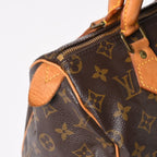 Louis Vuitton Speedy 25 Handbag Monogram Leather Brown Gold — view 4