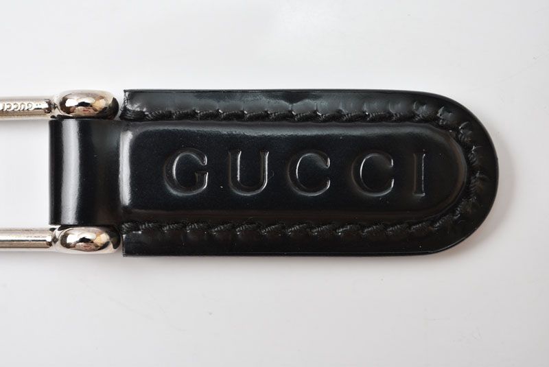 Gucci Key Ring Key Holder Vintage 042 Black Silver — view 2
