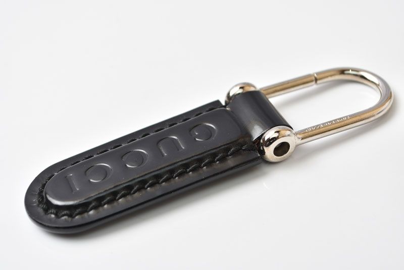 Gucci Key Ring Key Holder Vintage 042 Black Silver — view 3