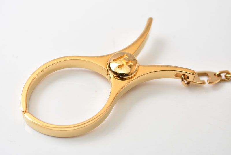 Hermes Clip Key Holder Phil Glove Charm Gold