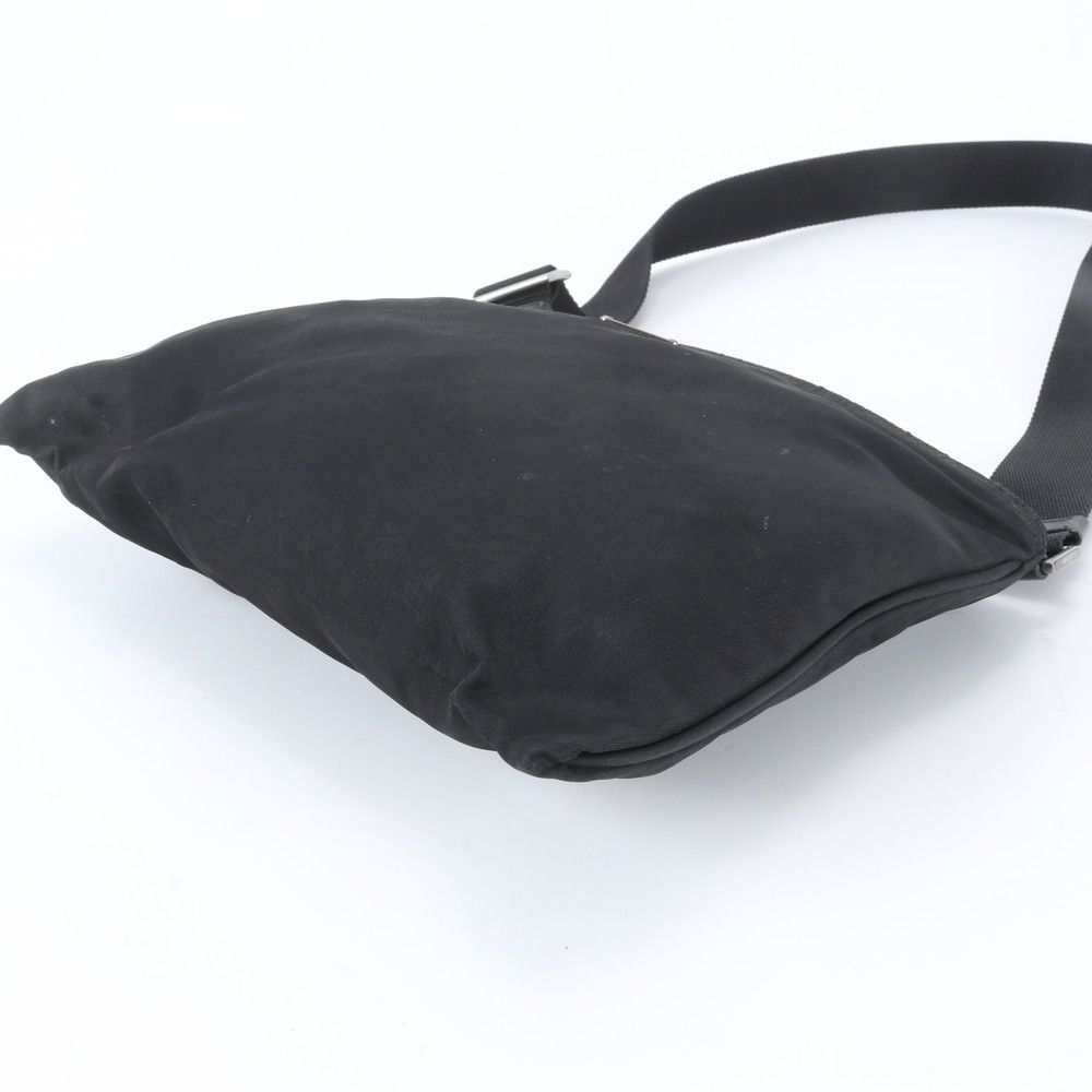 Prada Tessuto Nylon Triangle Logo Shoulder Bag Crossbody Messenger Black — view 5