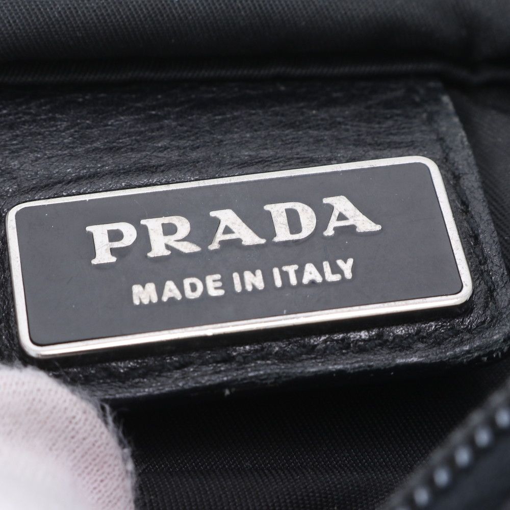 Prada Tessuto Nylon Triangle Logo Shoulder Bag Crossbody Messenger Black — view 8