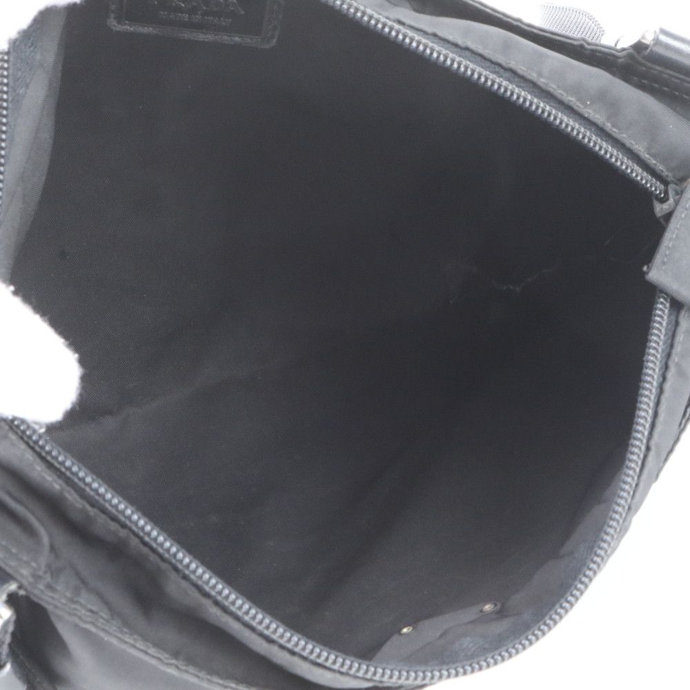 Prada Tessuto Nylon Triangle Logo Shoulder Bag Crossbody Messenger Black — view 6