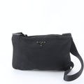 Prada Tessuto Nylon Triangle Logo Shoulder Bag Crossbody Messenger Black