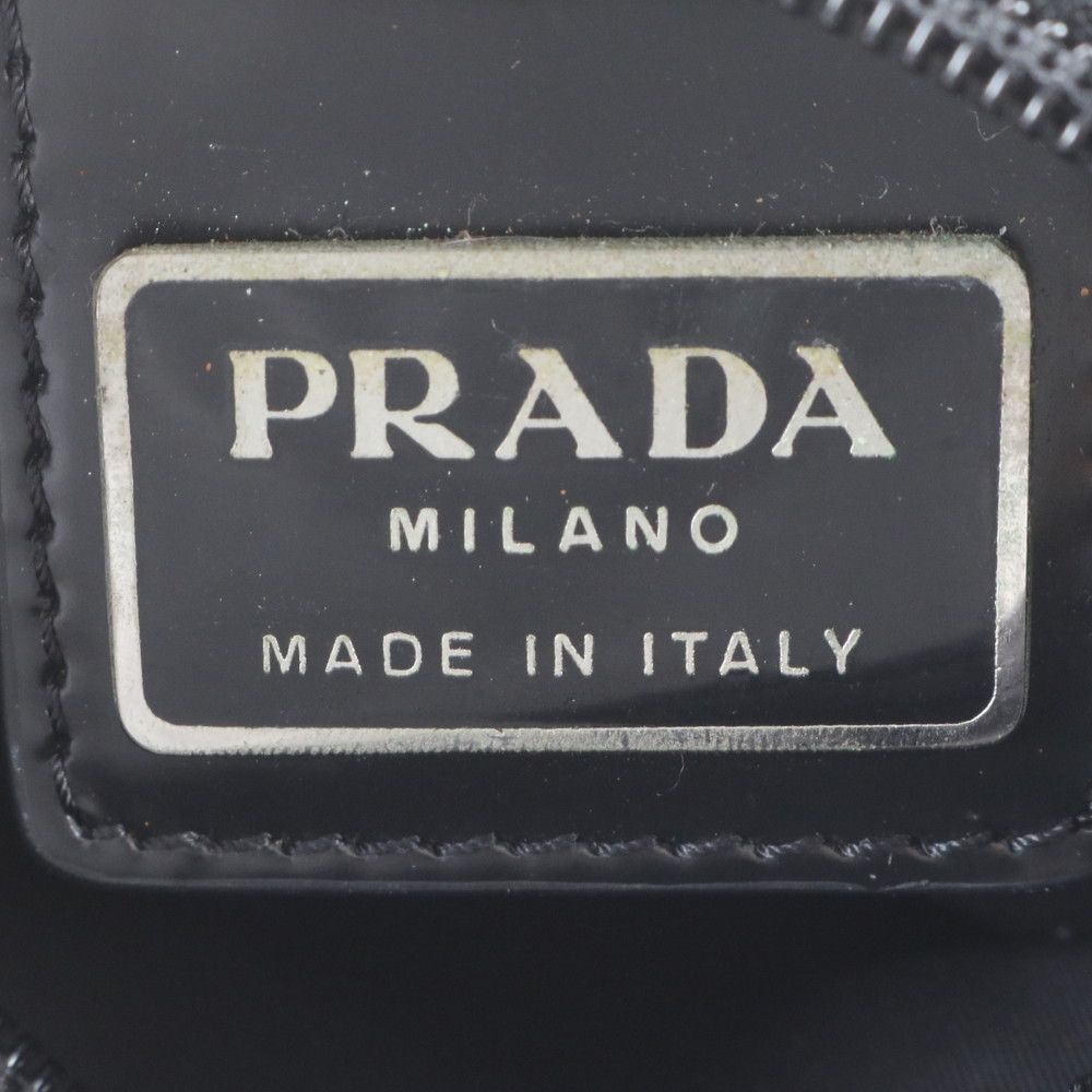 Prada Tessuto Nylon Triangle Logo Shoulder Bag Crossbody Messenger Black — view 8