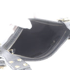 Gucci GG Canvas Leather Shoulder Bag Crossbody Hand Tote Black — view 7