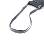 Gucci GG Canvas Leather Shoulder Bag Crossbody Hand Tote Black — view 3