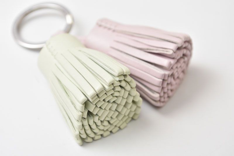Hermes Key Ring Key Holder Charm Carmen Unodos Pink Green — view 6