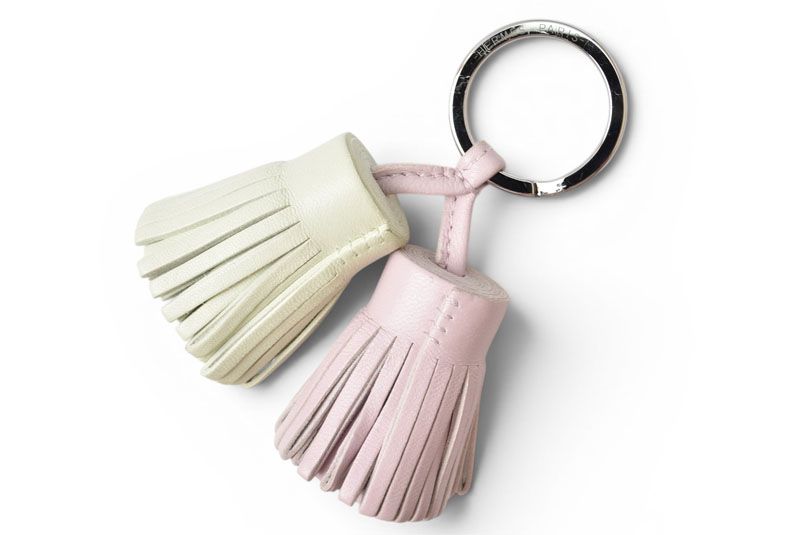 Hermes Key Ring Key Holder Charm Carmen Unodos Pink Green